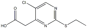 2-(5-chloro-2-(ethylthio)pyrimidin-4-yl)acetic acid Struktur