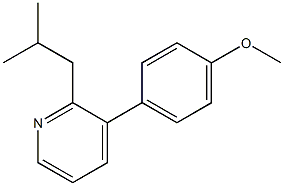 2-isobutyl-3-(4-methoxyphenyl)pyridine Struktur