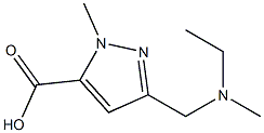 3-((ethyl(methyl)amino)methyl)-1-methyl-1H-pyrazole-5-carboxylic acid Struktur