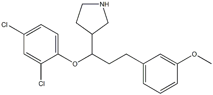 3-(1-(2,4-dichlorophenoxy)-3-(3-methoxyphenyl)propyl)pyrrolidine Struktur