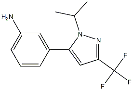 3-(1-isopropyl-3-(trifluoromethyl)-1H-pyrazol-5-yl)aniline Struktur