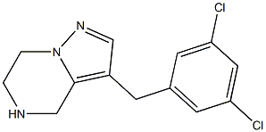 3-(3,5-dichlorobenzyl)-4,5,6,7-tetrahydropyrazolo[1,5-a]pyrazine Struktur