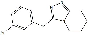 3-(3-bromobenzyl)-5,6,7,8-tetrahydro-[1,2,4]triazolo[4,3-a]pyridine Struktur