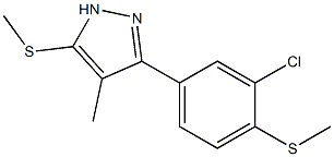 3-(3-chloro-4-(methylthio)phenyl)-4-methyl-5-(methylthio)-1H-pyrazole Struktur