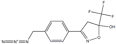 3-(4-(azidomethyl)phenyl)-5-(trifluoromethyl)-4,5-dihydroisoxazol-5-ol Struktur