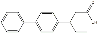 3-(biphenyl-4-yl)pentanoic acid Struktur