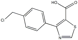 4-(4-(chloromethyl)phenyl)thiazole-5-carboxylic acid Struktur