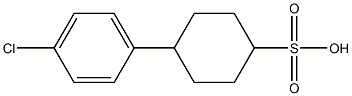 4-(4-chlorophenyl)cyclohexane-1-sulfonic acid Struktur