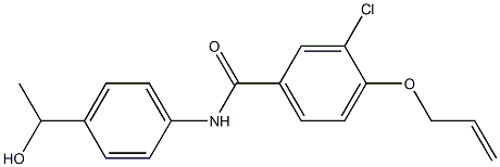 4-(allyloxy)-3-chloro-N-(4-(1-hydroxyethyl)phenyl)benzamide Struktur