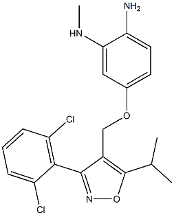 5-((3-(2,6-dichlorophenyl)-5-isopropylisoxazol-4-yl)methoxy)-N1-methylbenzene-1,2-diamine Struktur