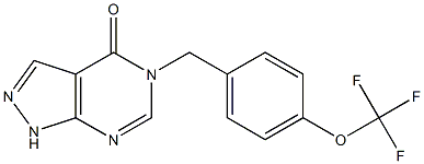 5-(4-(trifluoromethoxy)benzyl)-1H-pyrazolo[3,4-d]pyrimidin-4(5H)-one Struktur