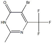 5-bromo-2-methyl-6-(trifluoromethyl)pyrimidin-4(3H)-one Struktur