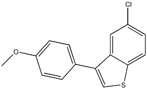 5-chloro-3-(4-methoxyphenyl)benzo[b]thiophene Struktur