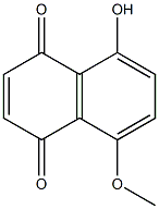 5-hydroxy-8-methoxynaphthalene-1,4-dione Struktur