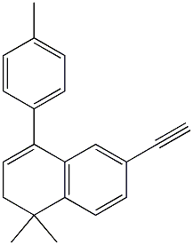 6-ethynyl-1,1-dimethyl-4-p-tolyl-1,2-dihydronaphthalene Struktur