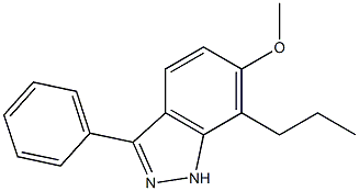 6-methoxy-3-phenyl-7-propyl-1H-indazole Struktur