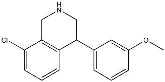 8-chloro-4-(3-methoxyphenyl)-1,2,3,4-tetrahydroisoquinoline Struktur