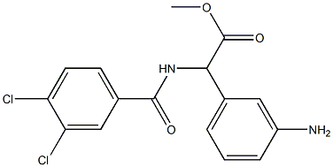 methyl 2-(3-aminophenyl)-2-(3,4-dichlorobenzamido)acetate Struktur