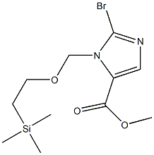 methyl 2-bromo-1-((2-(trimethylsilyl)ethoxy)methyl)-1H-imidazole-5-carboxylate Struktur