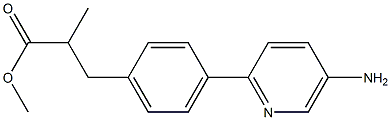 methyl 3-(4-(5-aminopyridin-2-yl)phenyl)-2-methylpropanoate Struktur