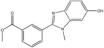 methyl 3-(6-hydroxy-1-methyl-1H-benzo[d]imidazol-2-yl)benzoate Struktur