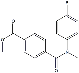 methyl 4-((4-bromophenyl)(methyl)carbamoyl)benzoate Struktur