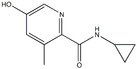 N-cyclopropyl-5-hydroxy-3-methylpicolinamide Struktur