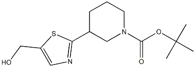 tert-butyl 3-(5-(hydroxymethyl)thiazol-2-yl)piperidine-1-carboxylate Struktur