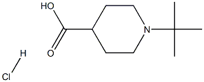 1-tert-butylpiperidine-4-carboxylic acid hydrochloride Struktur