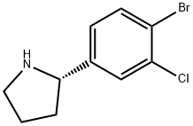 (2S)-2-(4-BROMO-3-CHLOROPHENYL)PYRROLIDINE Struktur