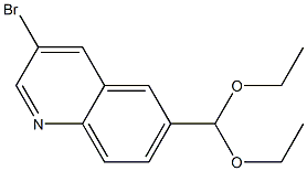 3-bromo-6-(diethoxymethyl)quinoline Struktur