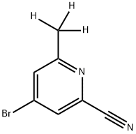 4-Bromo-2-cyano-6-(methyl-d3)-pyridine Struktur