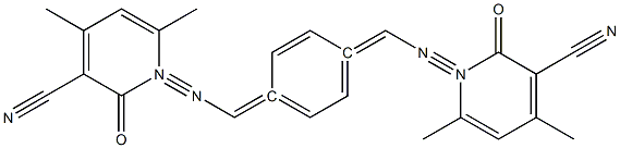 1,1'-[1,4-phenylenebis(methylylidenenitrilo)]bis(4,6-dimethyl-2-oxo-1,2-dihydro-3-pyridinecarbonitrile) Struktur