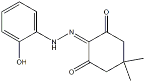 2-[(2-hydroxyphenyl)hydrazono]-5,5-dimethyl-1,3-cyclohexanedione Struktur