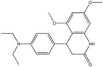 4-[4-(diethylamino)phenyl]-5,7-dimethoxy-3,4-dihydroquinolin-2(1H)-one Struktur