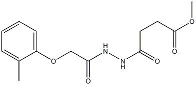 methyl 4-{2-[(2-methylphenoxy)acetyl]hydrazino}-4-oxobutanoate Struktur