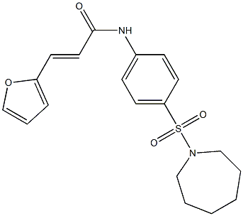 N-[4-(1-azepanylsulfonyl)phenyl]-3-(2-furyl)acrylamide Struktur