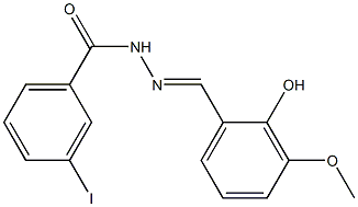 N'-(2-hydroxy-3-methoxybenzylidene)-3-iodobenzohydrazide Struktur