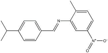 N-(4-isopropylbenzylidene)-2-methyl-5-nitroaniline Struktur