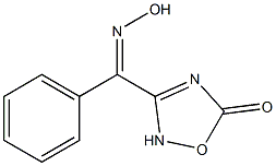 (Z)-3-((hydroxyimino)(phenyl)methyl)-1,2,4-oxadiazol-5(2H)-one Struktur