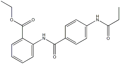 ethyl 2-(4-propionamidobenzamido)benzoate Struktur