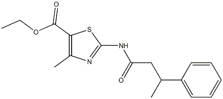 ethyl 4-methyl-2-(3-phenylbutanamido)thiazole-5-carboxylate Struktur