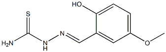 (E)-2-(2-hydroxy-5-methoxybenzylidene)hydrazinecarbothioamide Struktur