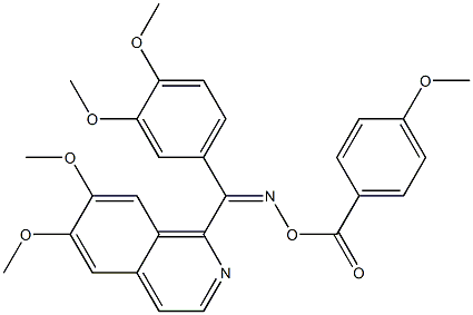 (Z)-(6,7-dimethoxyisoquinolin-1-yl)(3,4-dimethoxyphenyl)methanone O-(4-methoxybenzoyl) oxime Struktur