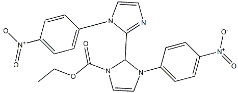 ethyl 1',3-bis(4-nitrophenyl)-2,3-dihydro-1H,1'H-[2,2'-biimidazole]-1-carboxylate Struktur