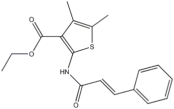 ethyl 2-cinnamamido-4,5-dimethylthiophene-3-carboxylate Struktur