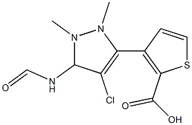 methyl 3-(4-chloro-1-methyl-1H-pyrazole-5-carboxamido)thiophene-2-carboxylate Struktur