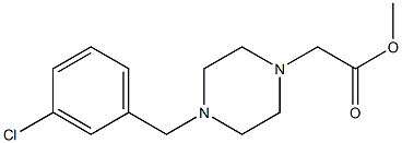 methyl 2-(4-(3-chlorobenzyl)piperazin-1-yl)acetate Struktur