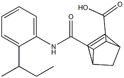 3-((2-(sec-butyl)phenyl)carbamoyl)bicyclo[2.2.1]hept-5-ene-2-carboxylic acid Struktur