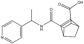 3-((1-(pyridin-4-yl)ethyl)carbamoyl)bicyclo[2.2.1]hept-5-ene-2-carboxylic acid Struktur